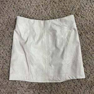 Neutral Leather Skirt SOLD